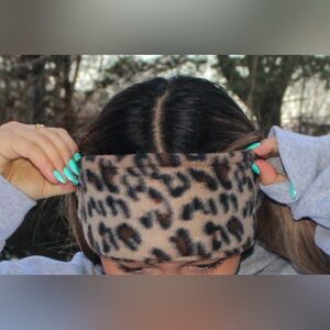 Cheetah Ear Warmer 🐆 (Size Medium)  Fleece Headband